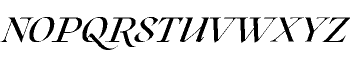 Roxborough Medium Italic Font UPPERCASE