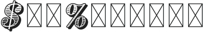 RS Numerals Tooled otf (400) Font OTHER CHARS