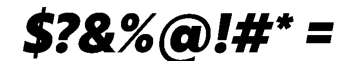 RSTBrother BlackItalic Instance Font OTHER CHARS