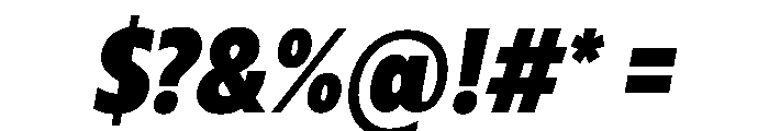RSTBrother CndBlackItalic Instance Font OTHER CHARS