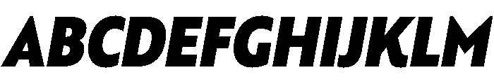 RSTBrother CndBlackItalic Instance Font UPPERCASE