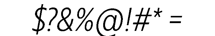 RSTBrother CndExtraLightItalic Instance Font OTHER CHARS
