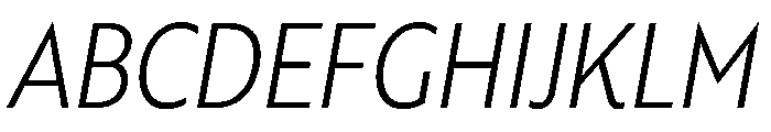RSTBrother CndExtraLightItalic Instance Font UPPERCASE