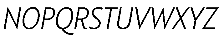 RSTBrother CndExtraLightItalic Instance Font UPPERCASE