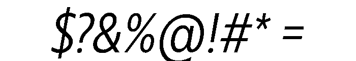 RSTBrother CndLightItalic Instance Font OTHER CHARS