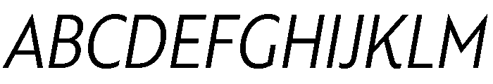 RSTBrother CndLightItalic Instance Font UPPERCASE