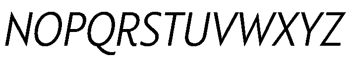 RSTBrother CndLightItalic Instance Font UPPERCASE
