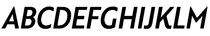 RSTBrother CndMediumItalic Instance Font UPPERCASE