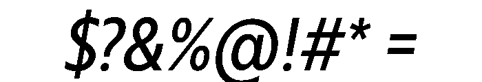 RSTBrother CndRegularItalic Instance Font OTHER CHARS