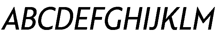 RSTBrother CndRegularItalic Instance Font UPPERCASE