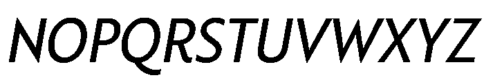 RSTBrother CndRegularItalic Instance Font UPPERCASE