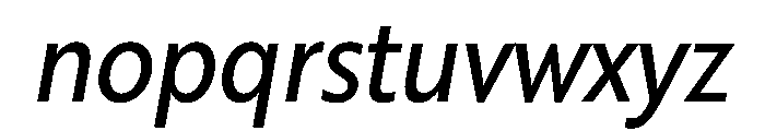 RSTBrother CndRegularItalic Instance Font LOWERCASE