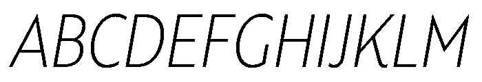 RSTBrother CndThinItalic Instance Font UPPERCASE