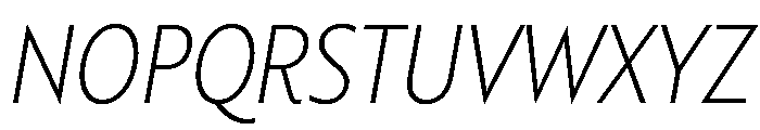 RSTBrother CndThinItalic Instance Font UPPERCASE
