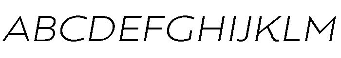 RSTBrother ExpExtraLightItalic Instance Font UPPERCASE