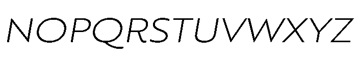 RSTBrother ExpExtraLightItalic Instance Font UPPERCASE