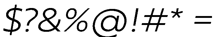 RSTBrother ExpLightItalic Instance Font OTHER CHARS