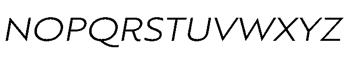 RSTBrother ExpLightItalic Instance Font UPPERCASE