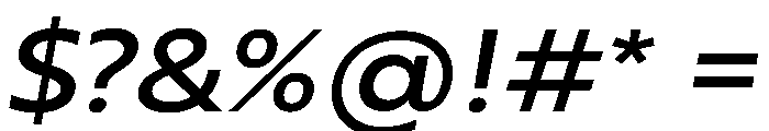RSTBrother ExpMediumItalic Instance Font OTHER CHARS