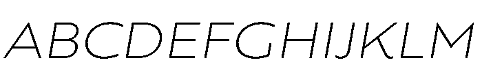 RSTBrother ExpThinItalic Instance Font UPPERCASE