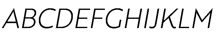 RSTBrother ExtraLightItalic Instance Font UPPERCASE