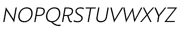 RSTBrother ExtraLightItalic Instance Font UPPERCASE