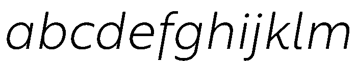 RSTBrother ExtraLightItalic Instance FONT