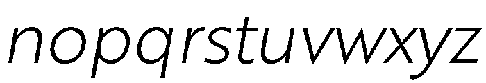 RSTBrother ExtraLightItalic Instance Font LOWERCASE