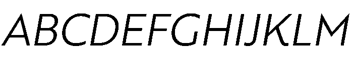 RSTBrother LightItalic Instance Font UPPERCASE