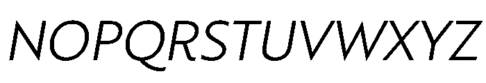 RSTBrother LightItalic Instance Font UPPERCASE