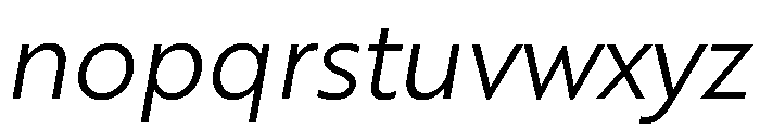 RSTBrother LightItalic Instance Font LOWERCASE