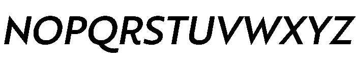 RSTBrother MediumItalic Instance Font UPPERCASE