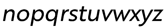 RSTBrother RegularItalic Instance Font LOWERCASE