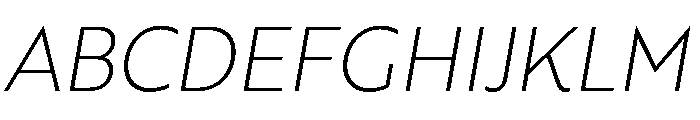 RSTBrother ThinItalic Instance Font UPPERCASE