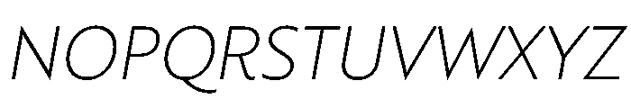 RSTBrother ThinItalic Instance Font UPPERCASE