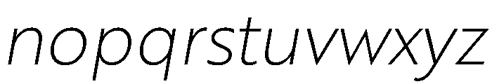 RSTBrother ThinItalic Instance Font LOWERCASE