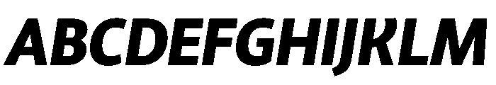 RSTLibertad BlackItalic Instance Font UPPERCASE
