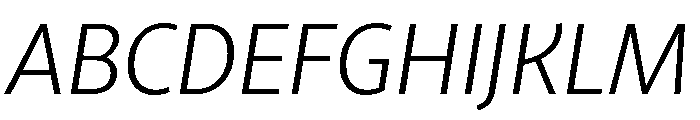 RSTLibertad ExtraLightItalic Instance Font UPPERCASE