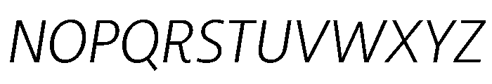 RSTLibertad ExtraLightItalic Instance Font UPPERCASE