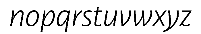 RSTLibertad ExtraLightItalic Instance Font LOWERCASE
