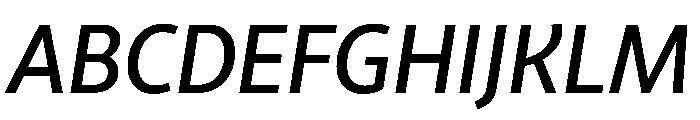 RSTLibertad MediumItalic Instance Font UPPERCASE