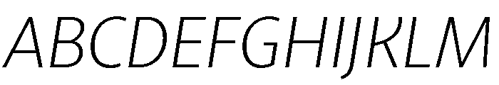 RSTLibertad ThinItalic Instance Font UPPERCASE