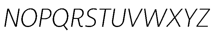 RSTLibertad ThinItalic Instance Font UPPERCASE