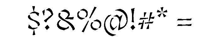 RSTMazumba Light Instance Font OTHER CHARS