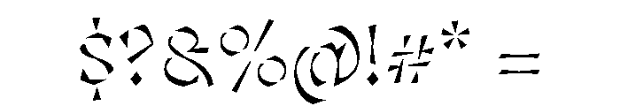RSTMazumba Thin Instance Font OTHER CHARS