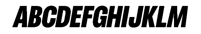 RSTReactor CndBlackItalic Instance Font UPPERCASE