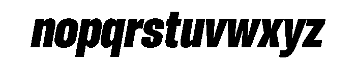 RSTReactor CndBlackItalic Instance Font LOWERCASE