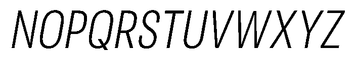 RSTReactor CndExtraLightItalic Instance Font UPPERCASE