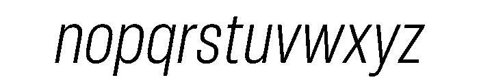 RSTReactor CndExtraLightItalic Instance Font LOWERCASE