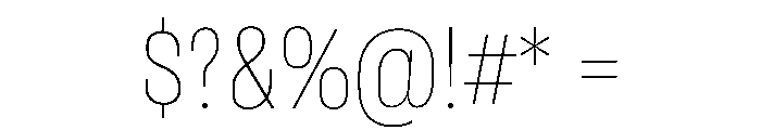 RSTReactor CndHairline Instance Font OTHER CHARS
